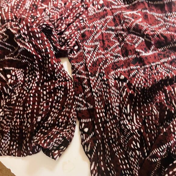 Tysa Printed Dolman Sleeve Wide Leg Cropped Jumpsuit Size L Large - Picture 5 of 9